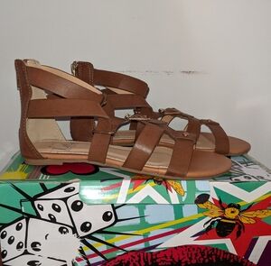 Brown Leather Gladiator Sandals